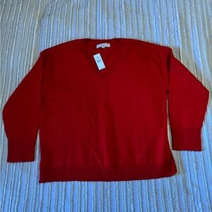 LOFT Cherry Red Knit Top